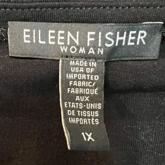 Eileen Fisher Woman Black & Tan Jersey Dress. Size 1X. - Picture 2 of 10